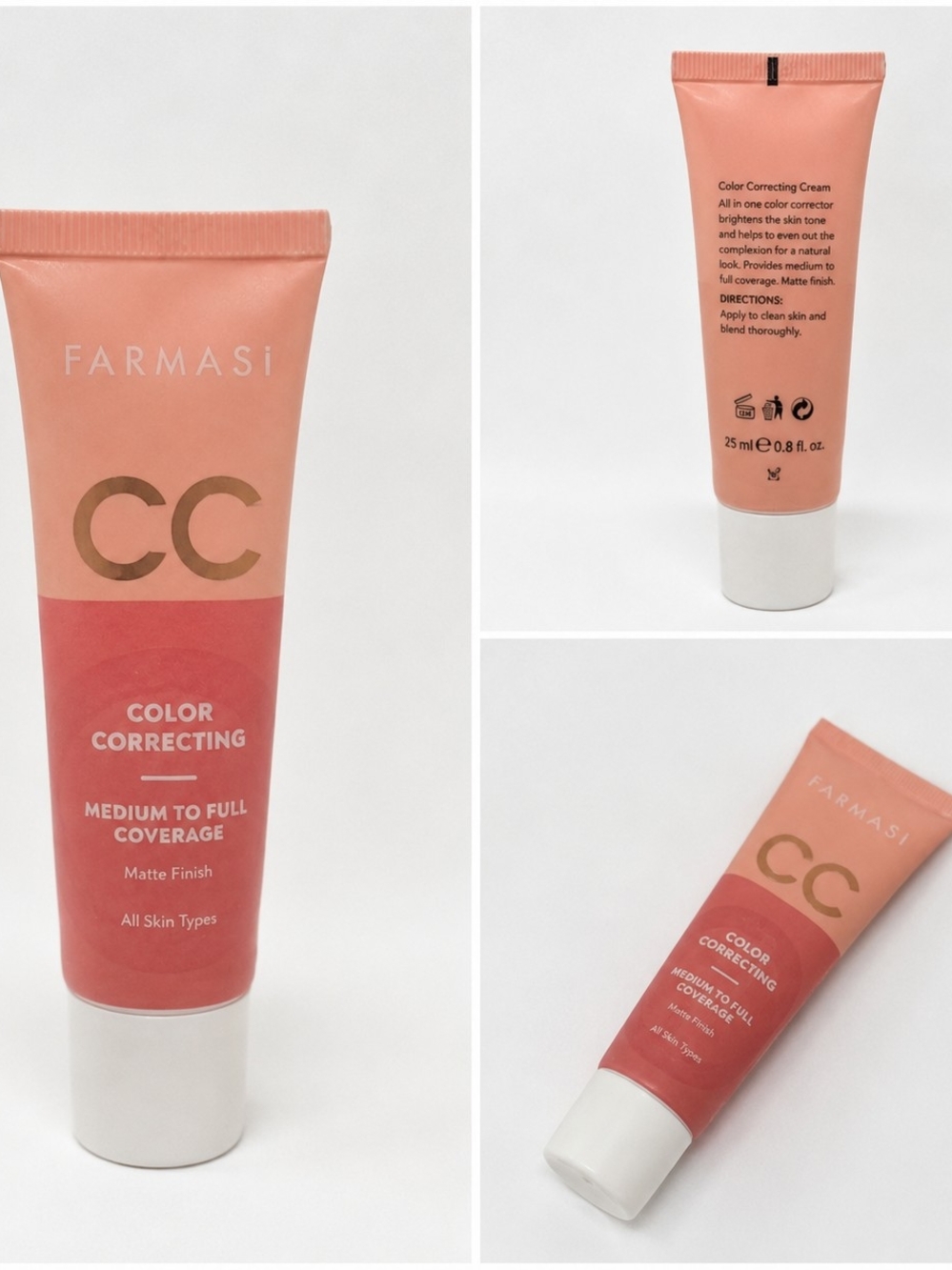 Farmasi CC Color Correcting Cream - Peach and Coral Tones